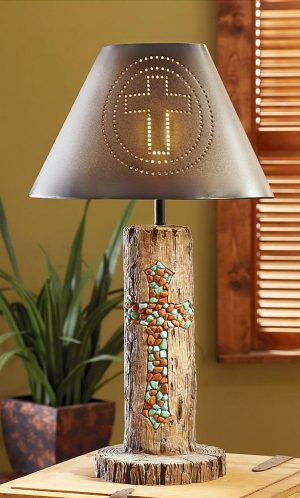 Cottage Table Lamp Southwestern Cross