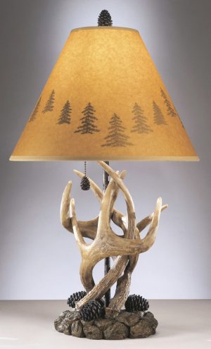 Farm Lamp Western Antler Pine