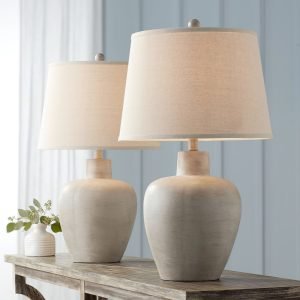 Farmhouse End Table Lamps Country Cottage