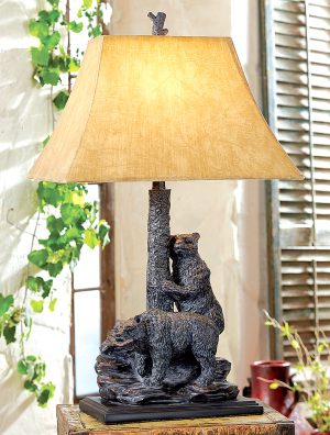 Farmhouse Living Room Lamps Bear Forest