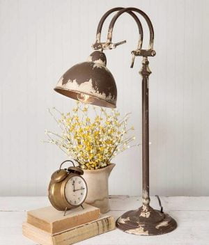 Rustic Farmhouse Lamp Distressed Antique