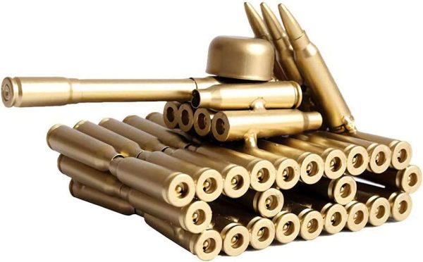 Army Tank Sculpture Bullet Shell Casing