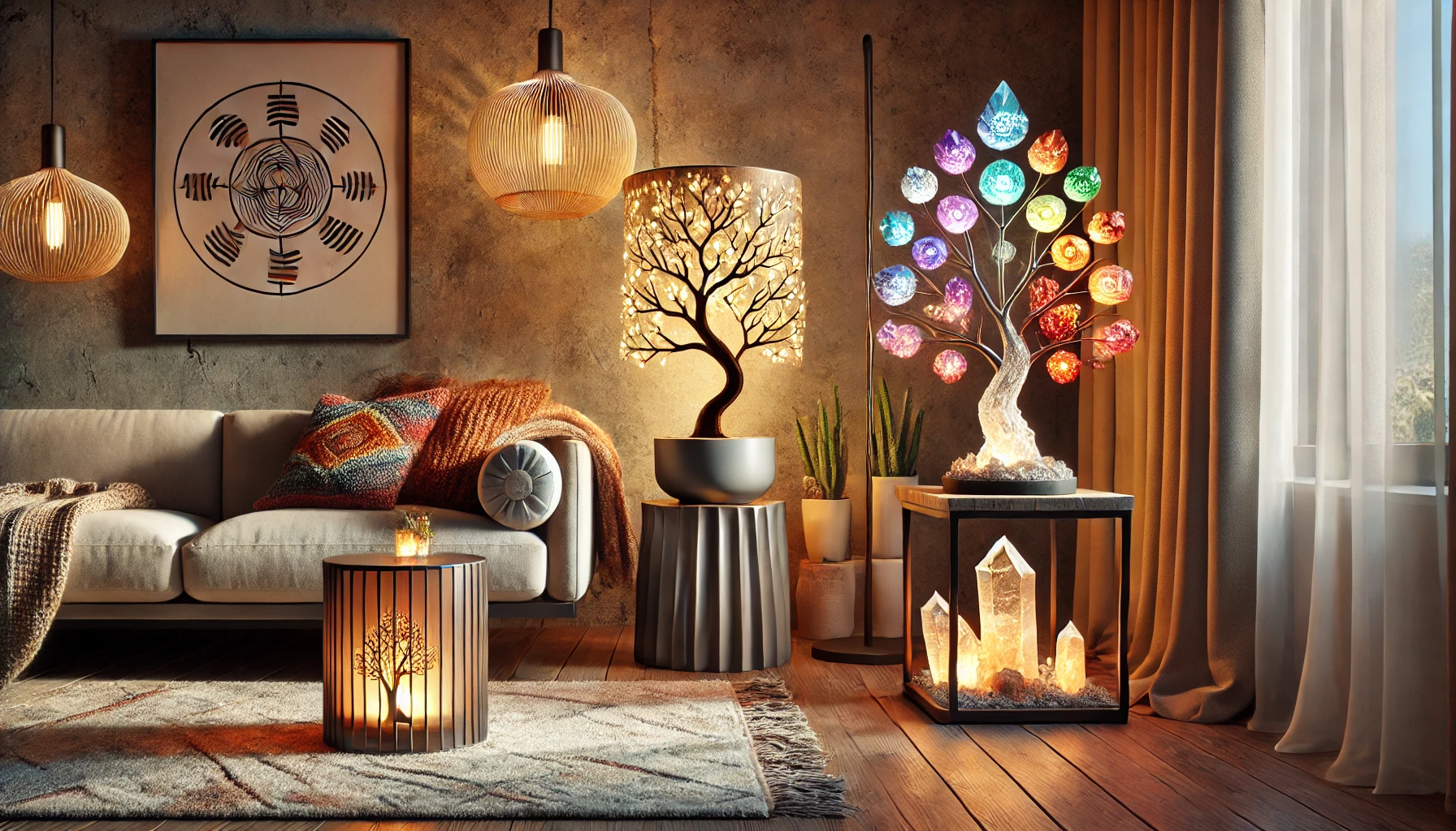 Bonsai Tree Lamp vs. Chakra Crystal Tree – The Ultimate Decor Showdown