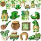 Decor Set Wooden Shamrock Hanging Ornament 1