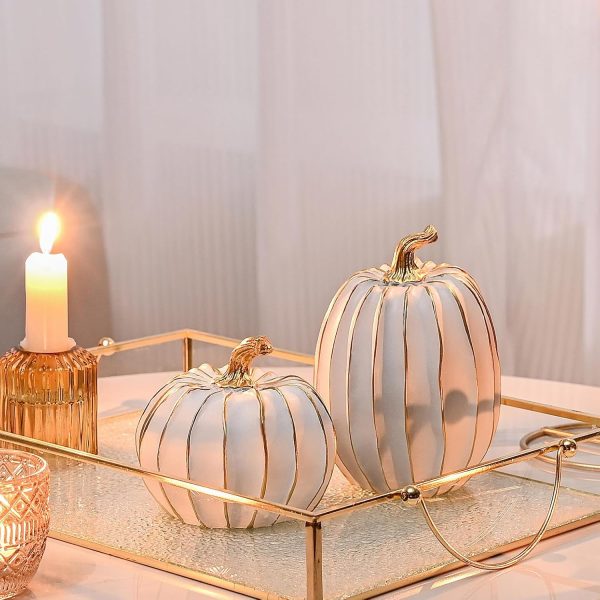 Fall Pumpkin Decor Chic Centerpiece Figurines for Stylish Homes