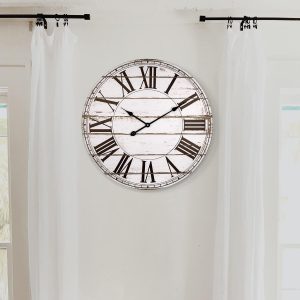 Farmhouse Shiplap Wood Clock Rustic Design