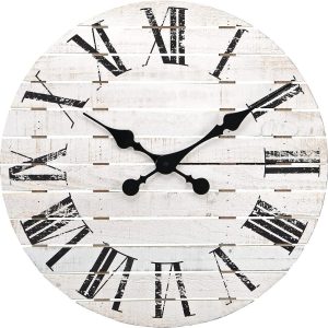 Farmhouse Shiplap Wood Wall Clock