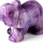 Figurine Statue Amethyst Elephant Decor 1