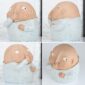 Funny Bathroom Decor Quirky Shelf Statues angles