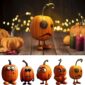 Halloween Pumpkin Statue Resin Decorations 6