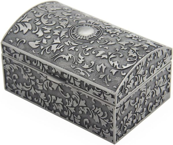 Metal Trinket Organizer Vintage Style Box