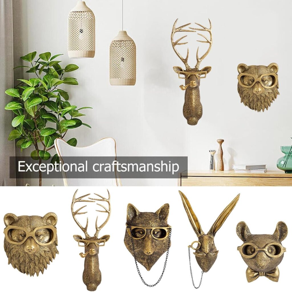 Realistic Resin Animal Head Wall Hanging 4