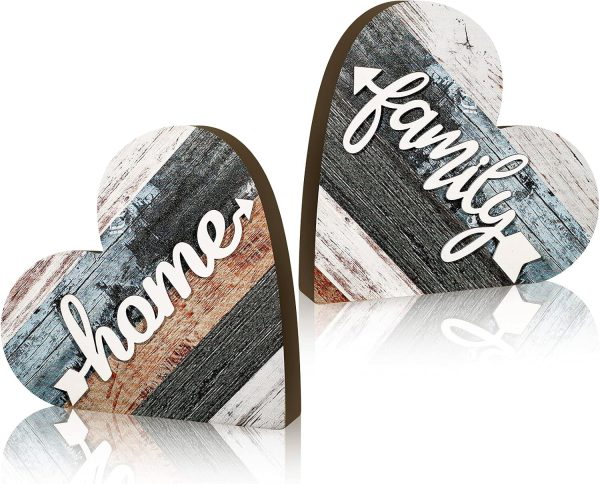 Rustic Wood Heart-Shaped Home Sign