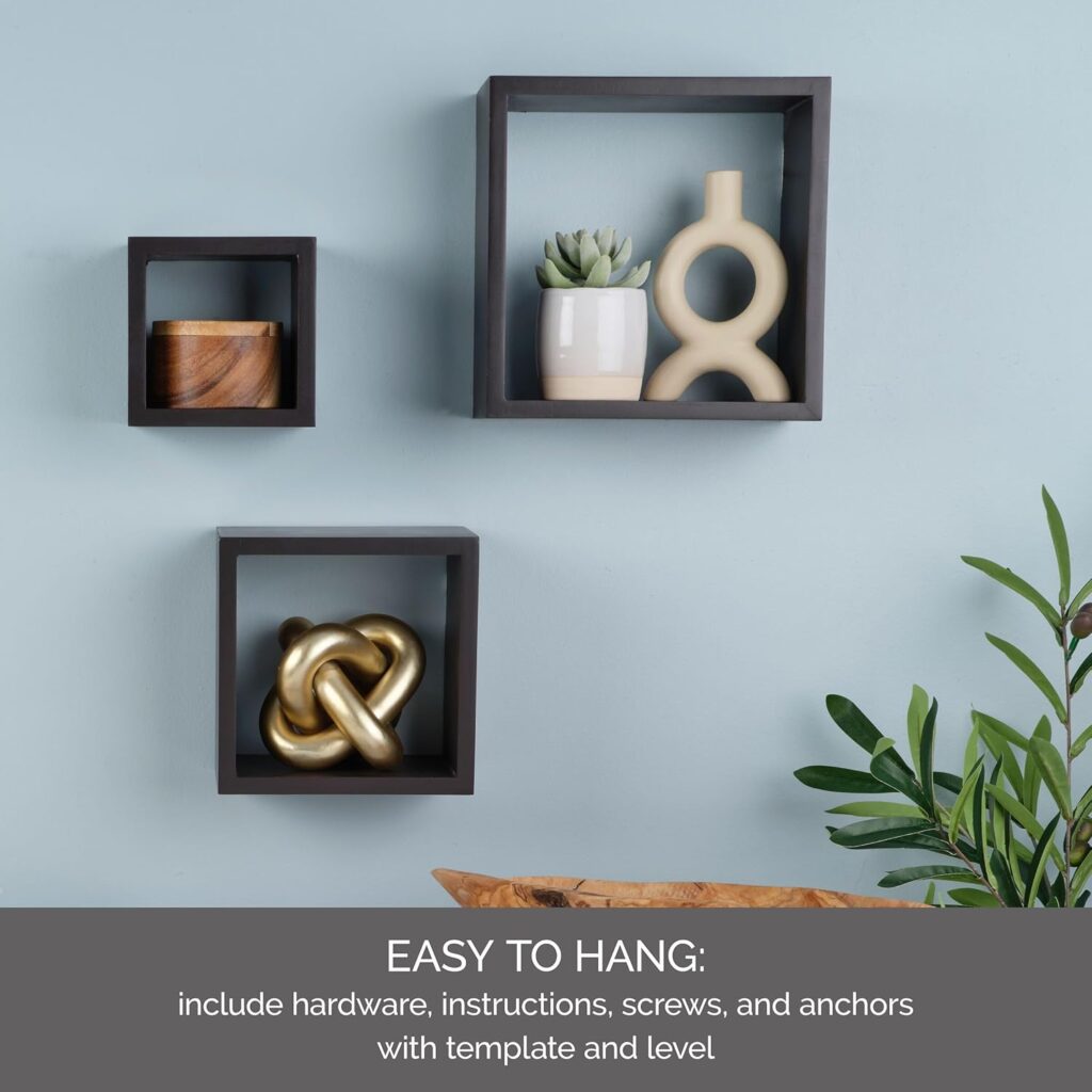 Square Cube Shelves Floating Shelf Set 3