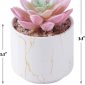 Stylish Artificial Succulent Plants Mini Fake Succulents white set1 size