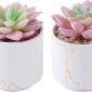 Stylish Artificial Succulent Plants Mini Fake Succulents white set2