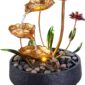 Tabletop Fountain Metal Lotus Circulating 1