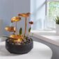 Tabletop Fountain Metal Lotus Circulating 2