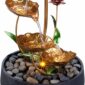 Tabletop Fountain Metal Lotus Circulating 5