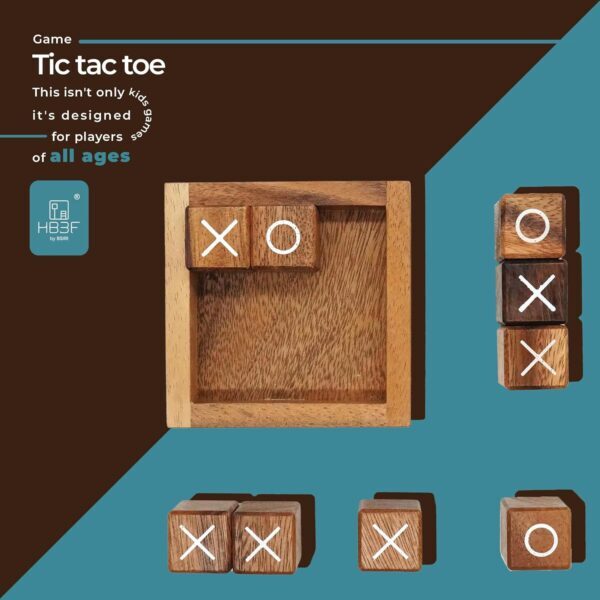 Tic Tac Toe Wooden Board Game