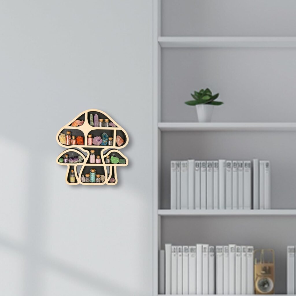 Wall Decor Shelves LED Mushroom Design 5