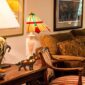 Wooden Wolf Decor With Lighted Sculpture Charm living room