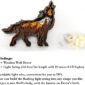 Wooden Wolf Decor With Lighted Sculpture Charm package